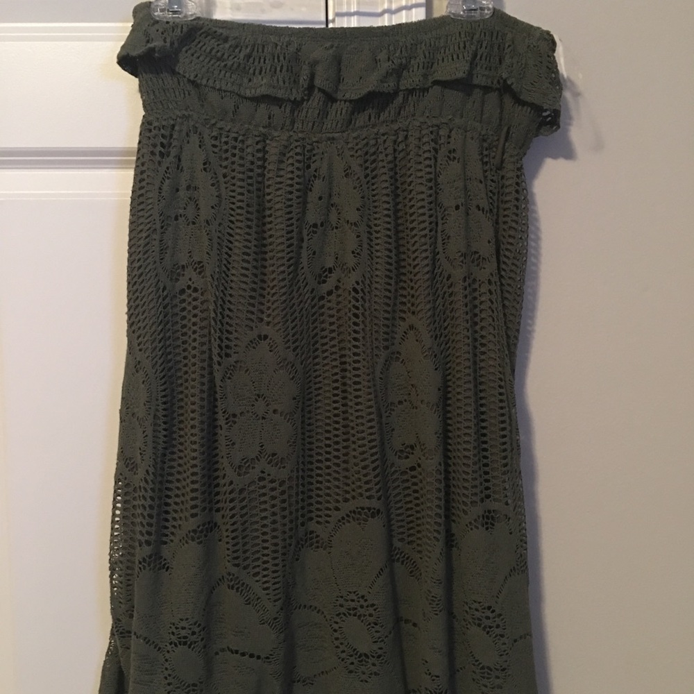 Green Junior’s Strapless Dress